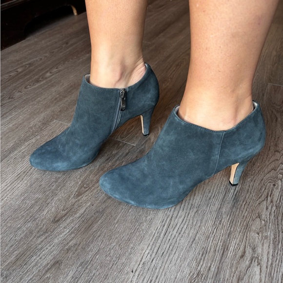 Vince Camuto Shoes - New Vince Camuto Dark Green Suede Zippered Ankle Boots